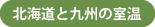 北海道と九州の室温