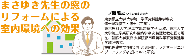 まさゆき先生の窓のリフォームによる室内環境への効果